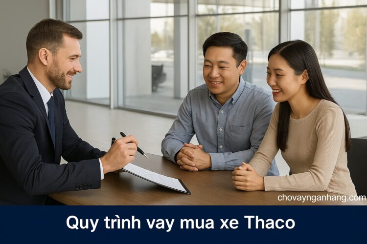 Vay mua xe Thaco chính hãng - Hồ sơ đơn giản, duyệt nhanh chóng Quy Trình vay xe Thaco như thế nào?