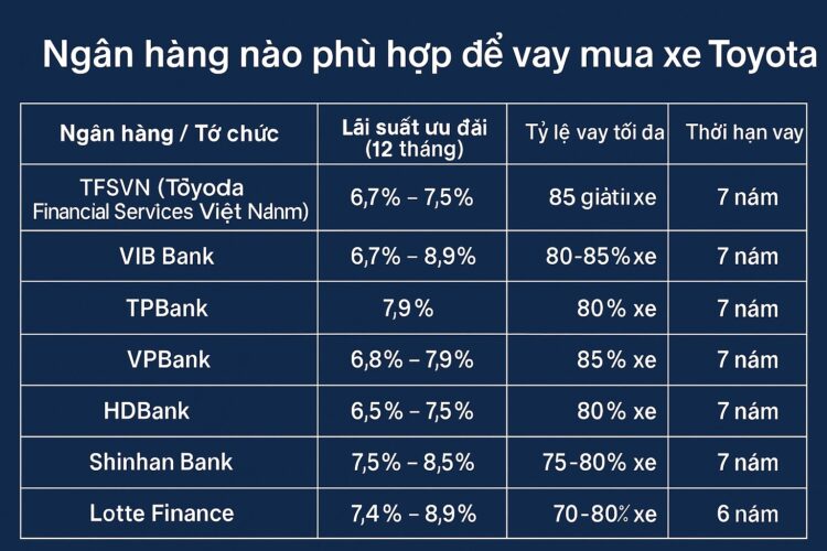 Ngân hàn cho vay toyota