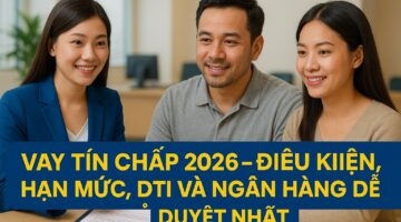 Vay tín chấp 2026 Điều kiện, hạn mức, DTI và ngân hàng dễ duyệt nhất